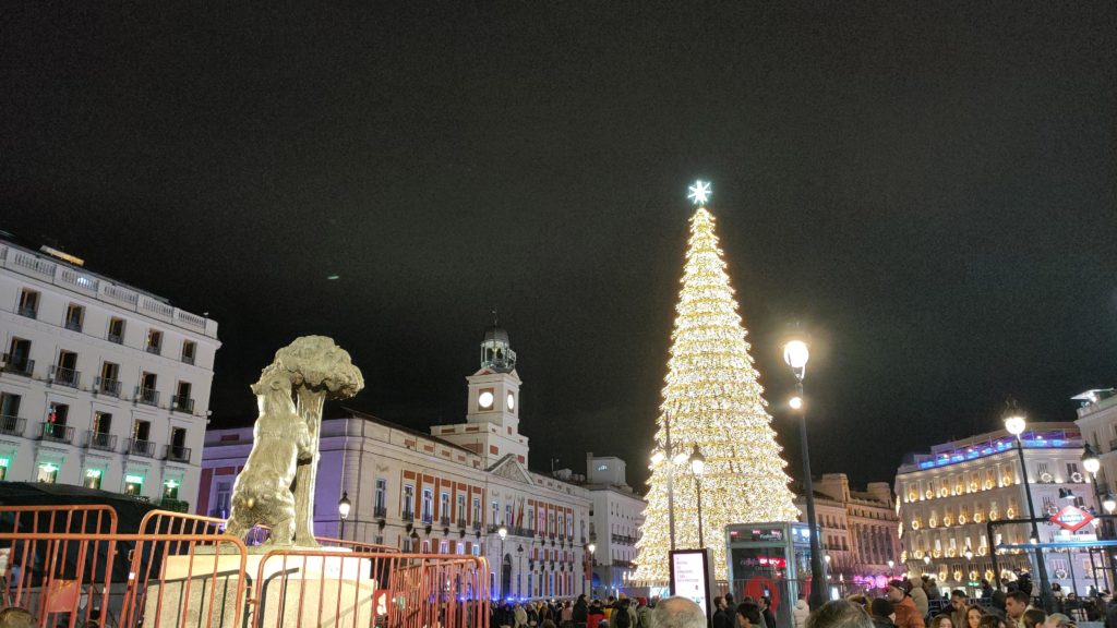 Navidad en la Puerta del Sol de Madrid.