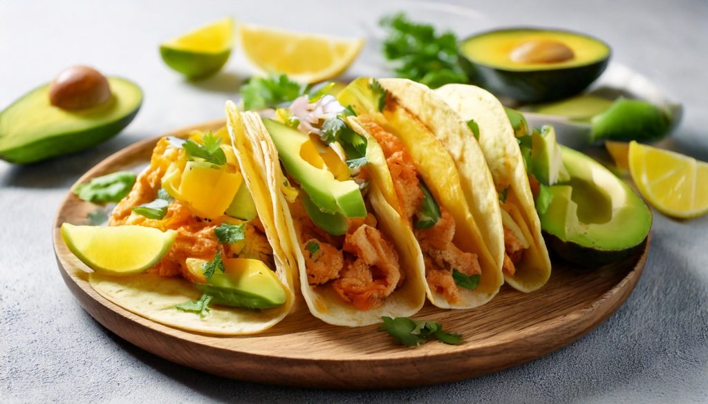 Tacos de pollo al limón